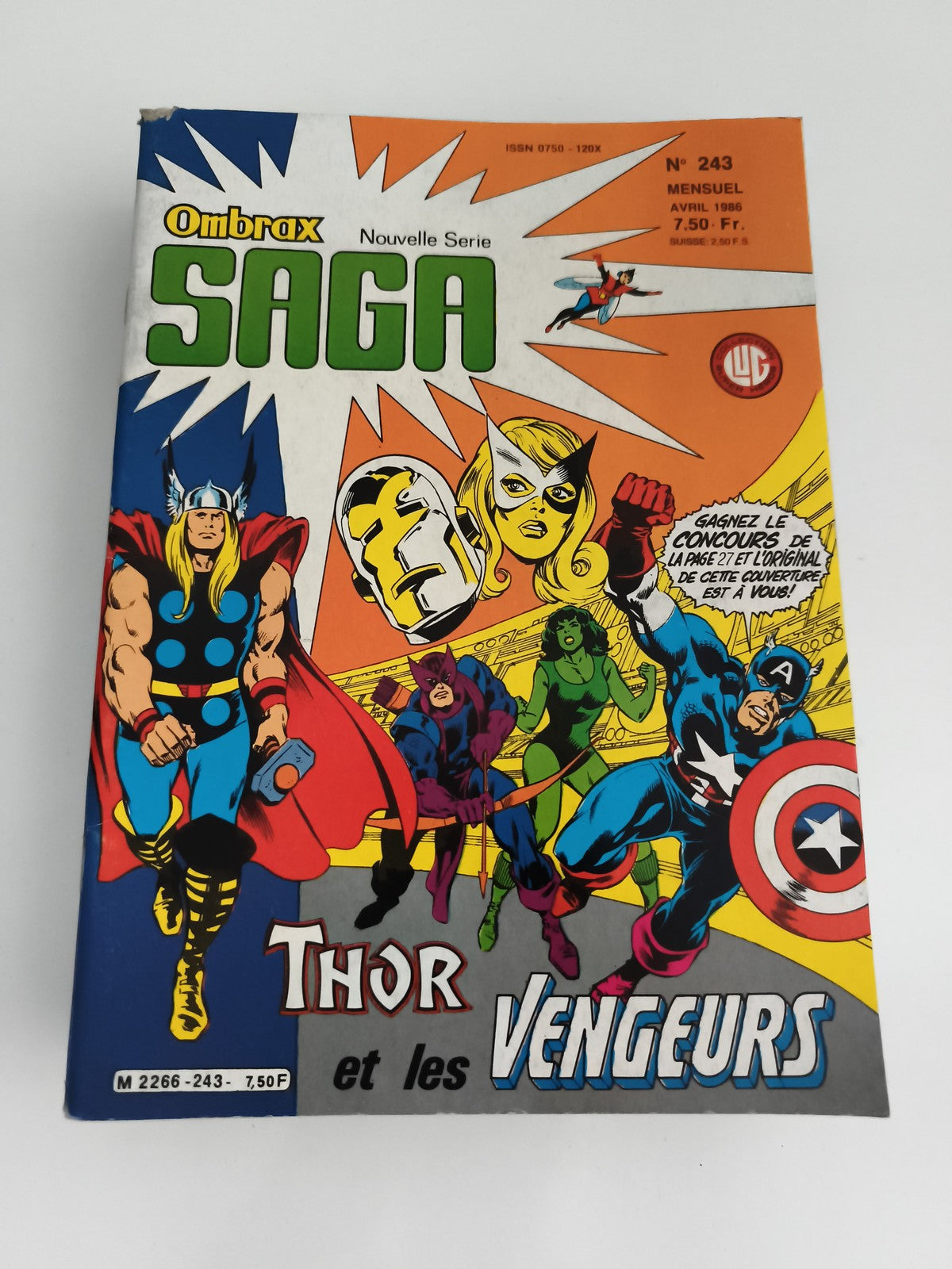 Comic Ombrax Saga n°243 Thor Vengeurs 1986 LUG vintage Marvel ancien