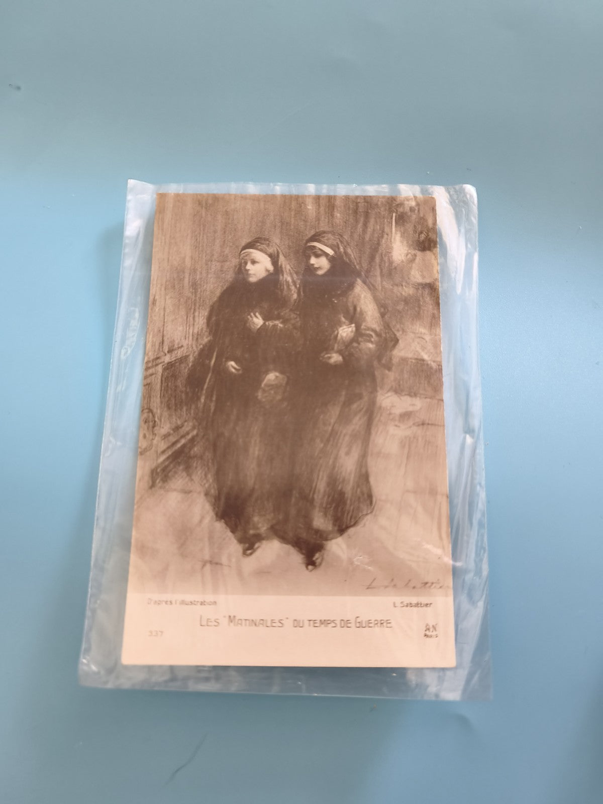 Carte postale ancienne vintage Les Matinales du temps de guerre collection rétro