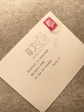 Lettre affranchie Marianne 0,40 F cachet Hebburn Paris philatélie (Ref 11)