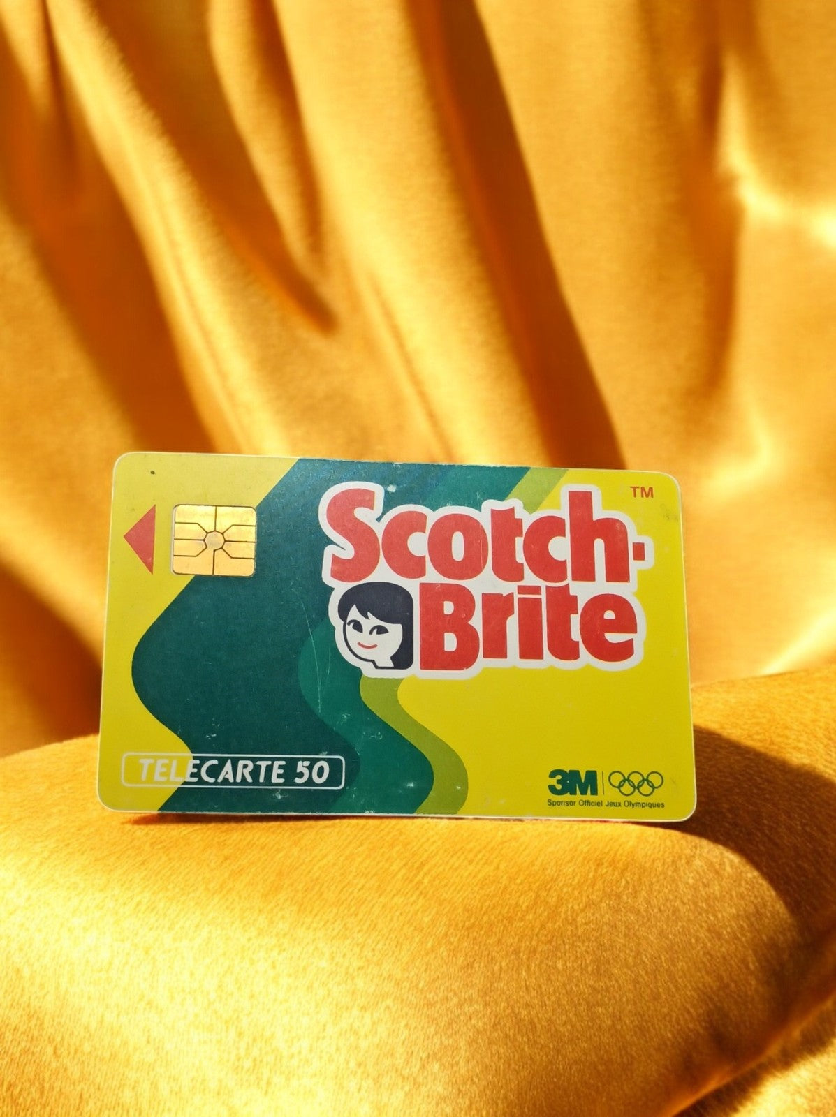 Carte téléphonique vintage Scotch-Brite 3M 50 unités rétro pub années 90