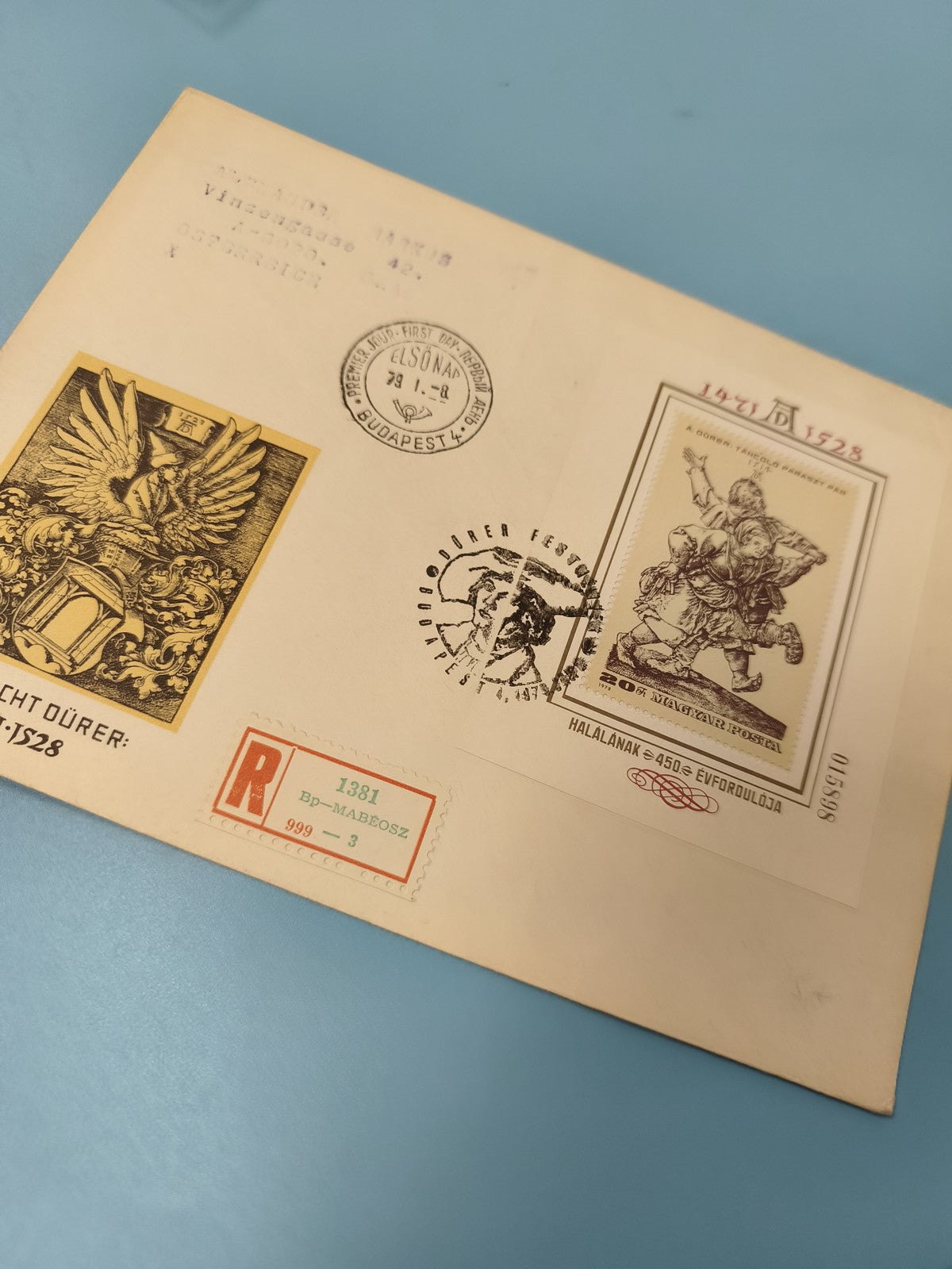 Enveloppe FDC premier jour émission timbre Hongrie Budapest illustrée