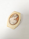 Broche ancienne vintage camée, bijou rétro pour collection ou accessoire élégant