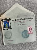 Lettre commémorative Foire Gastronomique Dijon 1953 philatélie timbre Gargantua