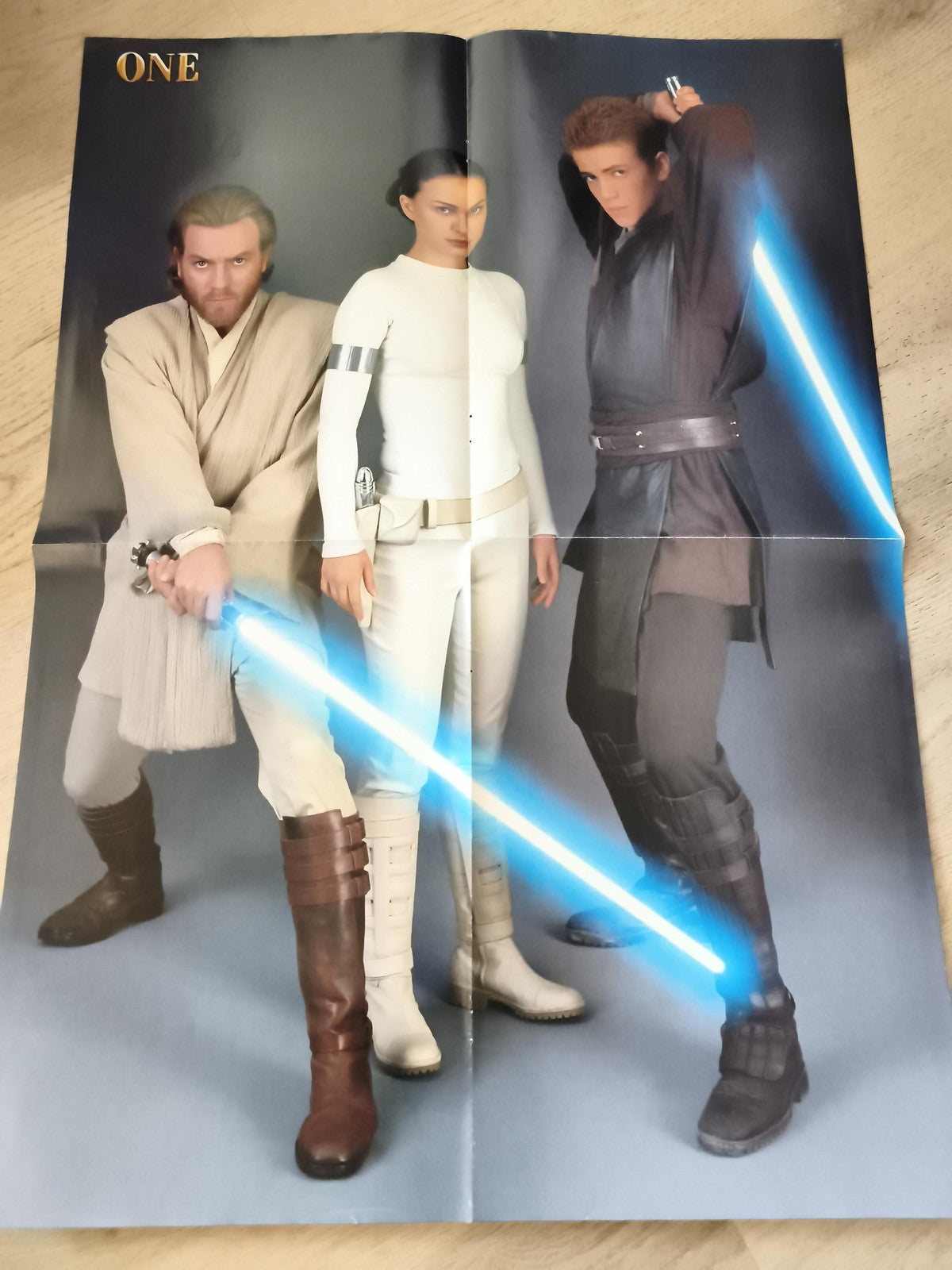 Poster Star Wars personnages Jedi sabre laser Episode II film