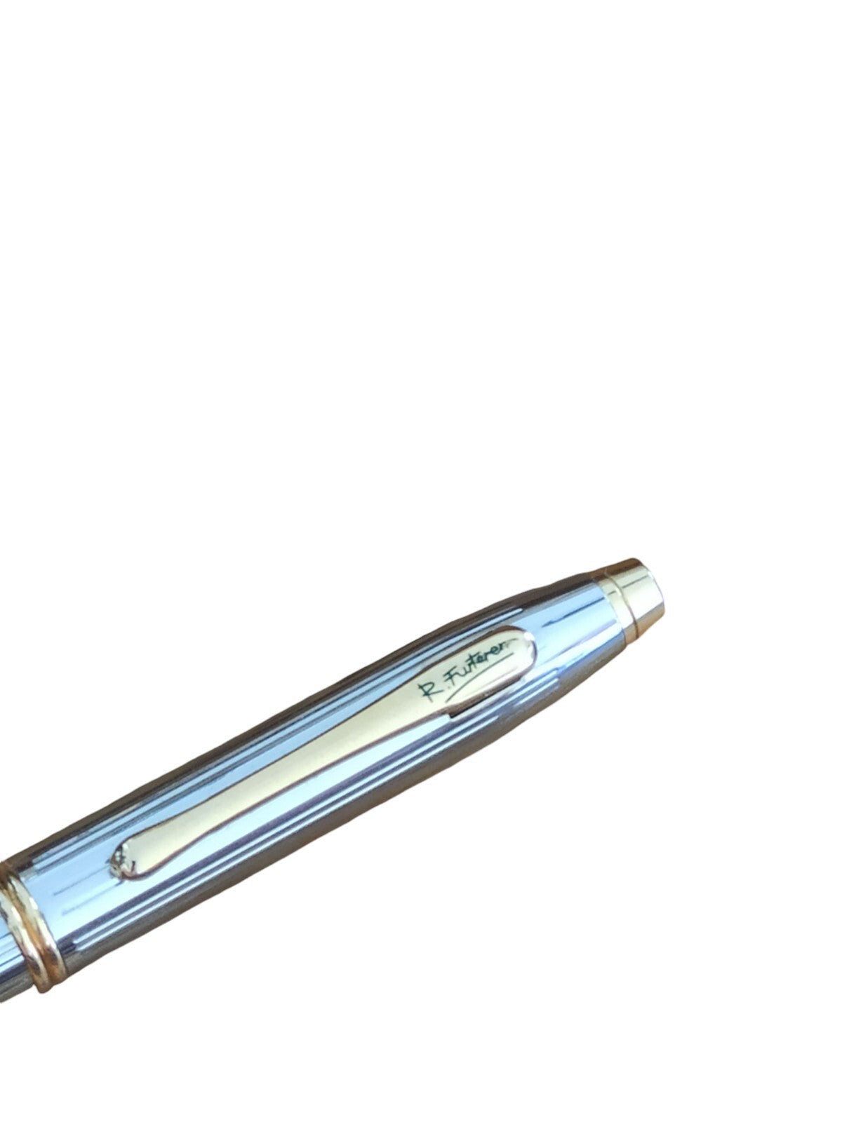 Stylo bille Furterer vintage, finition argentée, rare, ancien modèle