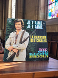 Vinyle 45 tours vintage Joe Dassin Je t’aime / La chanson des cigales CBS