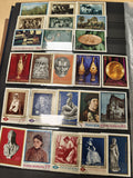 Lot de timbres Posta Romana thématiques art et histoire, multicolores (support n