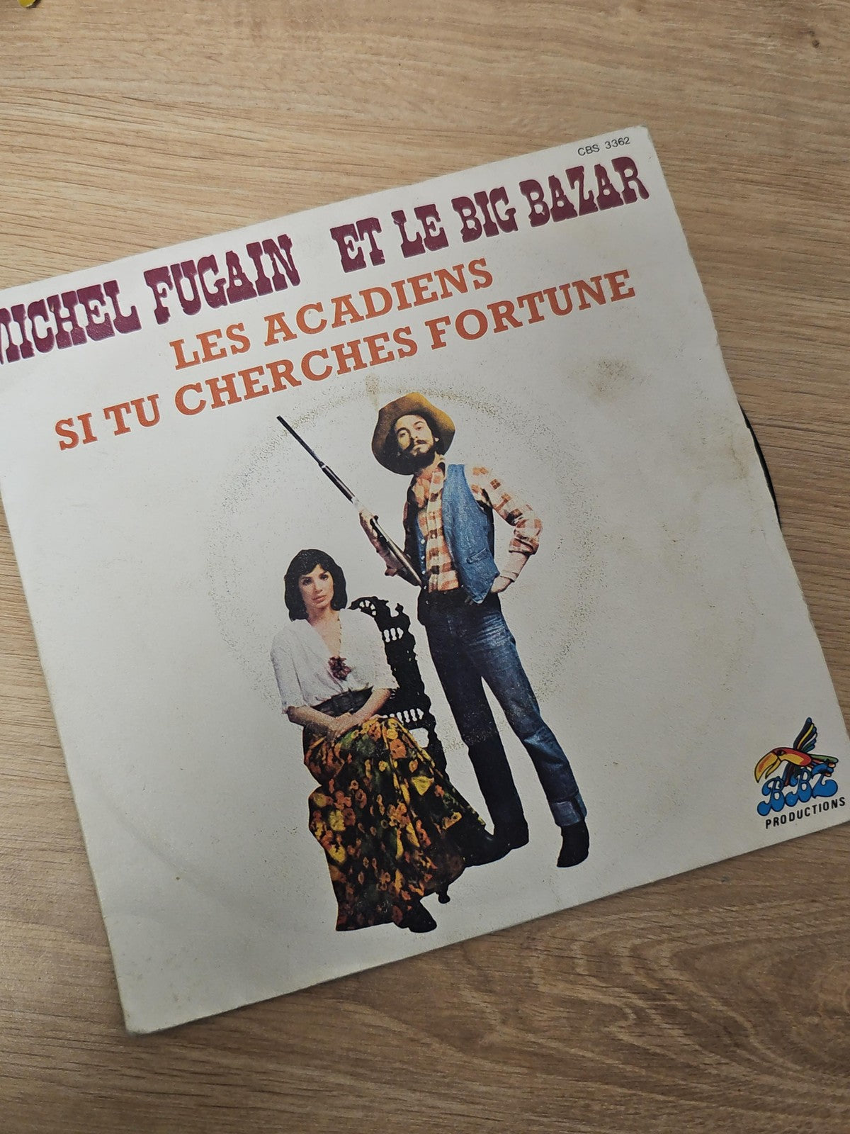 Vinyle 45 tours ancien Michel Fugain rétro, disque collection musique vintage