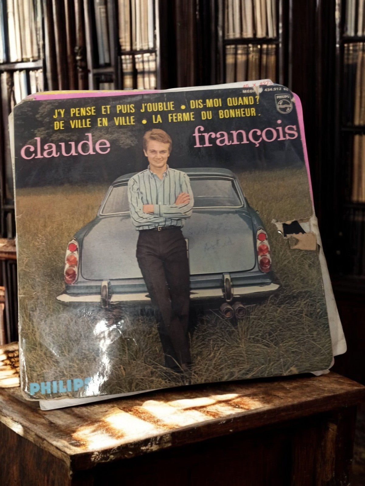 Vinyle 45 tours Claude François PHILIPS ancien rétro pochette photo vintage