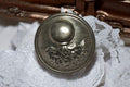 Bouton militaire doré grenade flamme Infanterie blason décoratif ancien