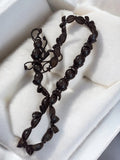 Collier africain ancien perles marron, vintage rétro ethnique, rare