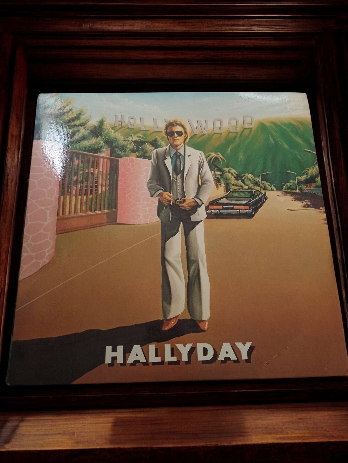 Vinyle 33T Johnny Hallyday Hollywood vintage pochette rétro musique française