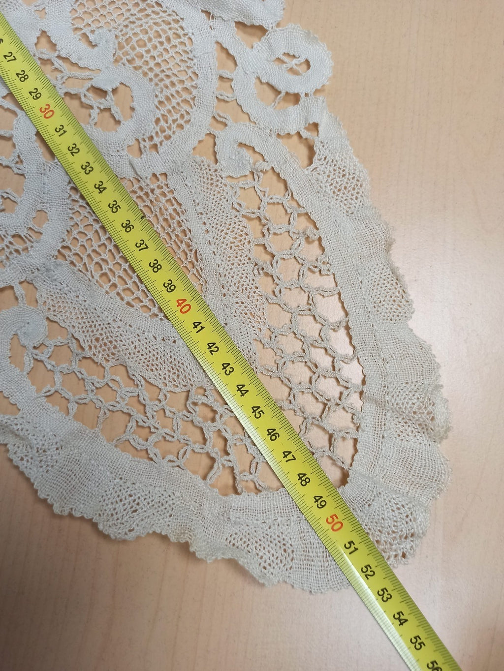 Rare set vintage linge de table brodé dentelle crochet XIXe ancien collection