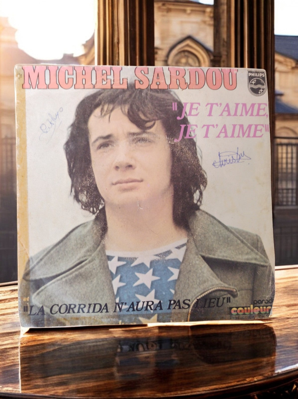 Vinyle 45T Michel Sardou Je t’aime Je t’aime Philips Vintage pochette d’origine