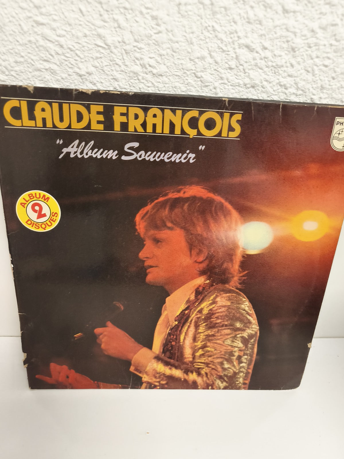 Vinyle 33 tours Claude François Album Souvenir double LP pochette photo live