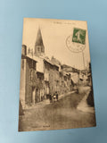 Carte postale ancienne Le Dorat La Basse Ville CPA France vintage timbre