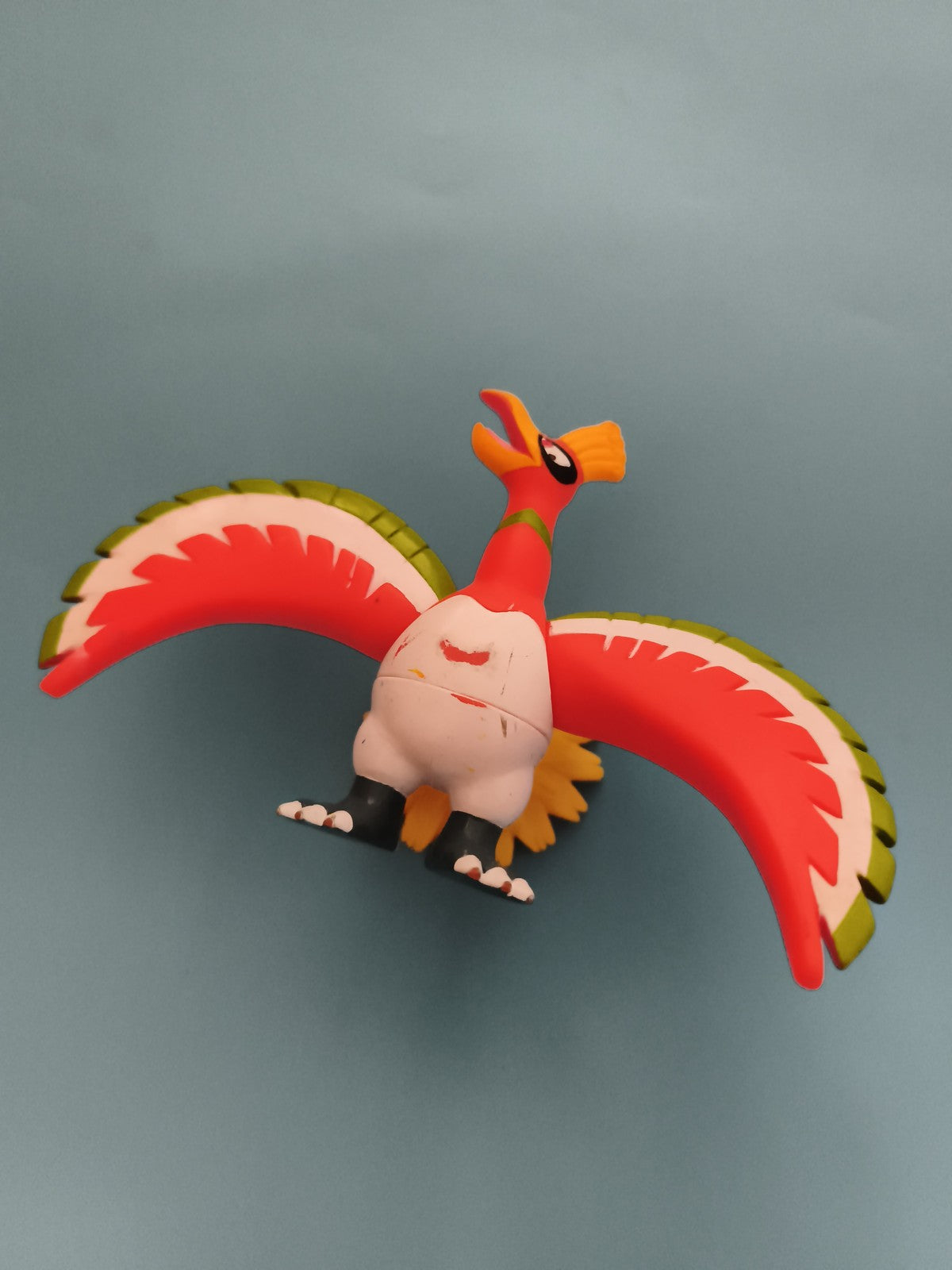 Figurine Pokémon Ho-Oh jouet articulé rouge jaune décor animé