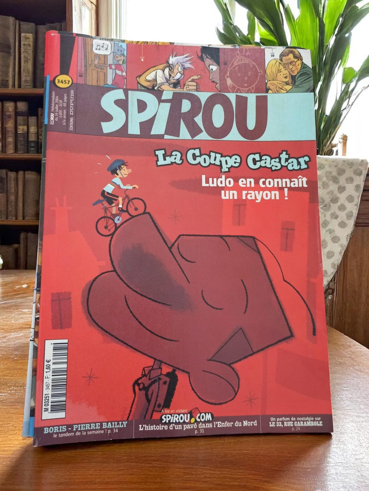 Magazine Spirou n°3457 BD rétro Ludo Coupe Castar années 2000 Boris Bailly