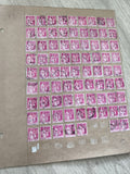 Gros lot ancien timbres Marianne 1,75F rose sur planche philatélie étude France