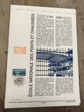 Feuillet philatélique École Nationale des Ponts et Chaussées 1997 timbres 3,00 F