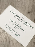 Ancienne publicité Librairies Flammarion Marseille Le Cahier Vert papeterie