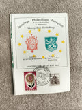 Lettre philatélique Montpellier Heidelberg 1965 timbres Europa jumelage