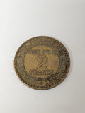 Jeton ancien bon pour 2 francs vintage collection monnaie rétro France