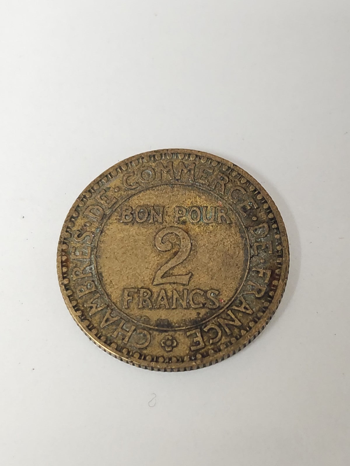 Jeton ancien bon pour 2 francs vintage collection monnaie rétro France