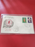 Vintage FDC Vietnam 1968 Droits de l?Homme, 2 timbres, premier jour, ancien