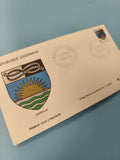 Enveloppe premier jour d'émission FDC Gabon Libreville blason 1969 timbre