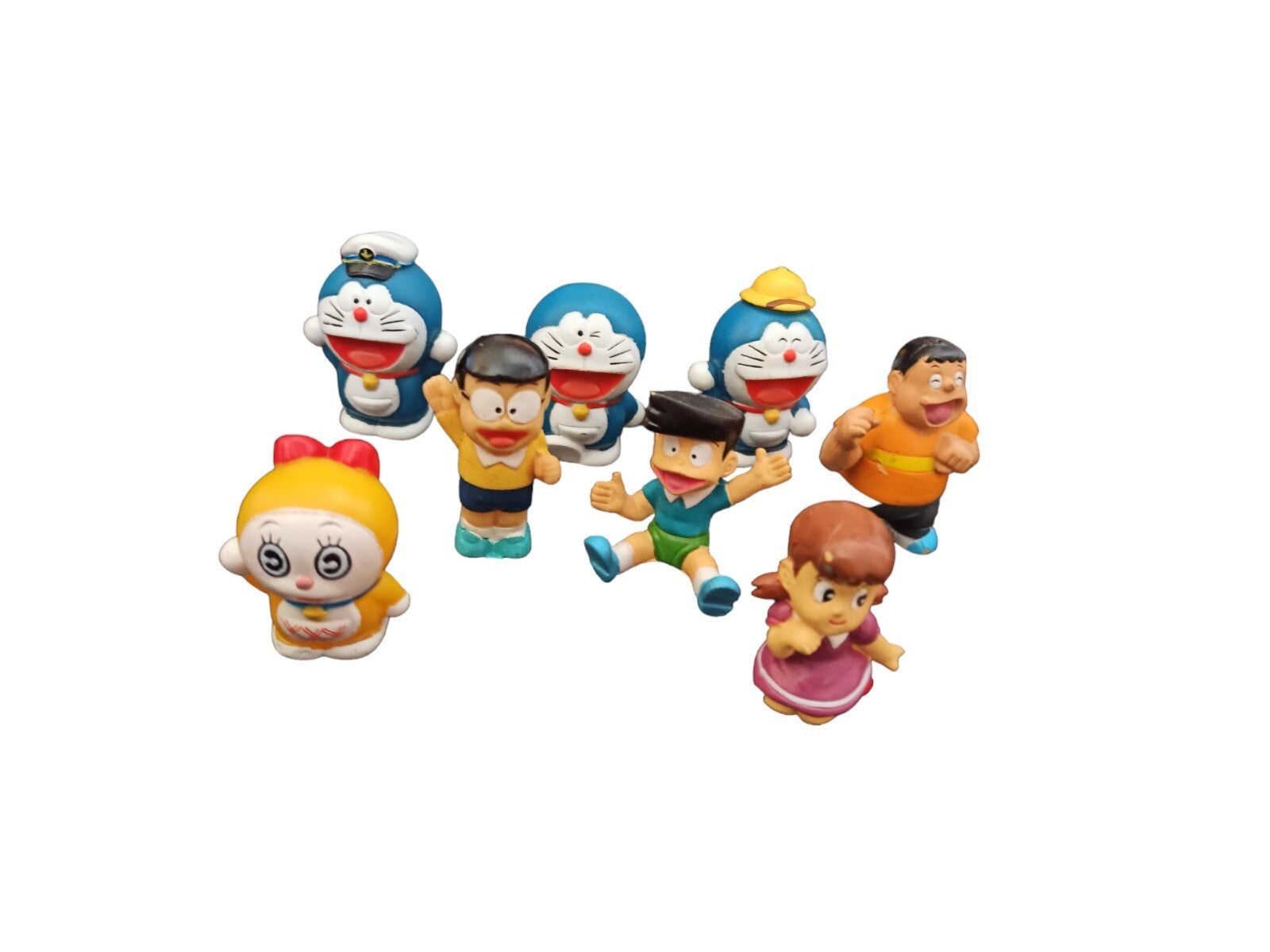 Lot 8 figurines Doraemon vintage années 90 Japon gashapon mini personnages