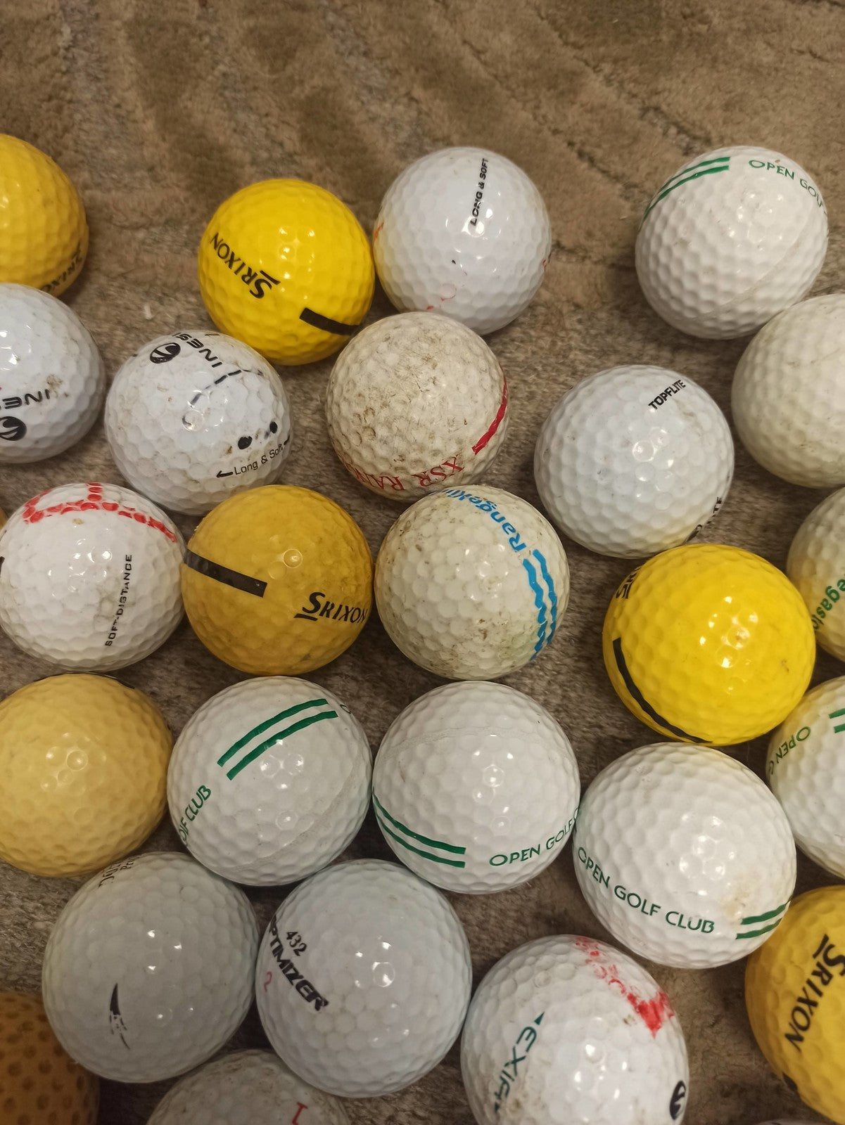Lot balles de golf vintage Atlas anciennes rétro collection amateur sport ancien