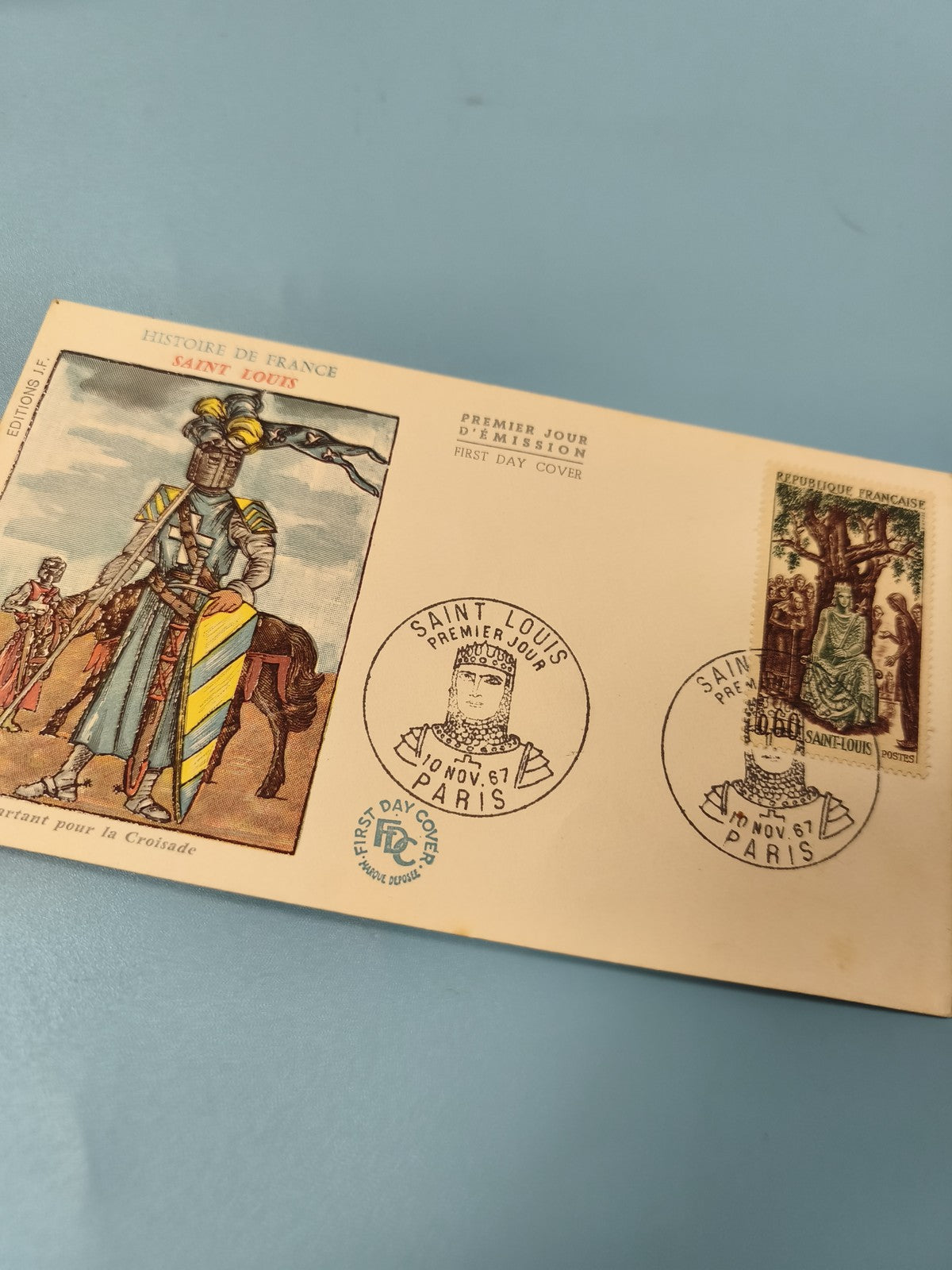 Enveloppe premier jour d?émission FDC Saint Louis timbre France illustrée