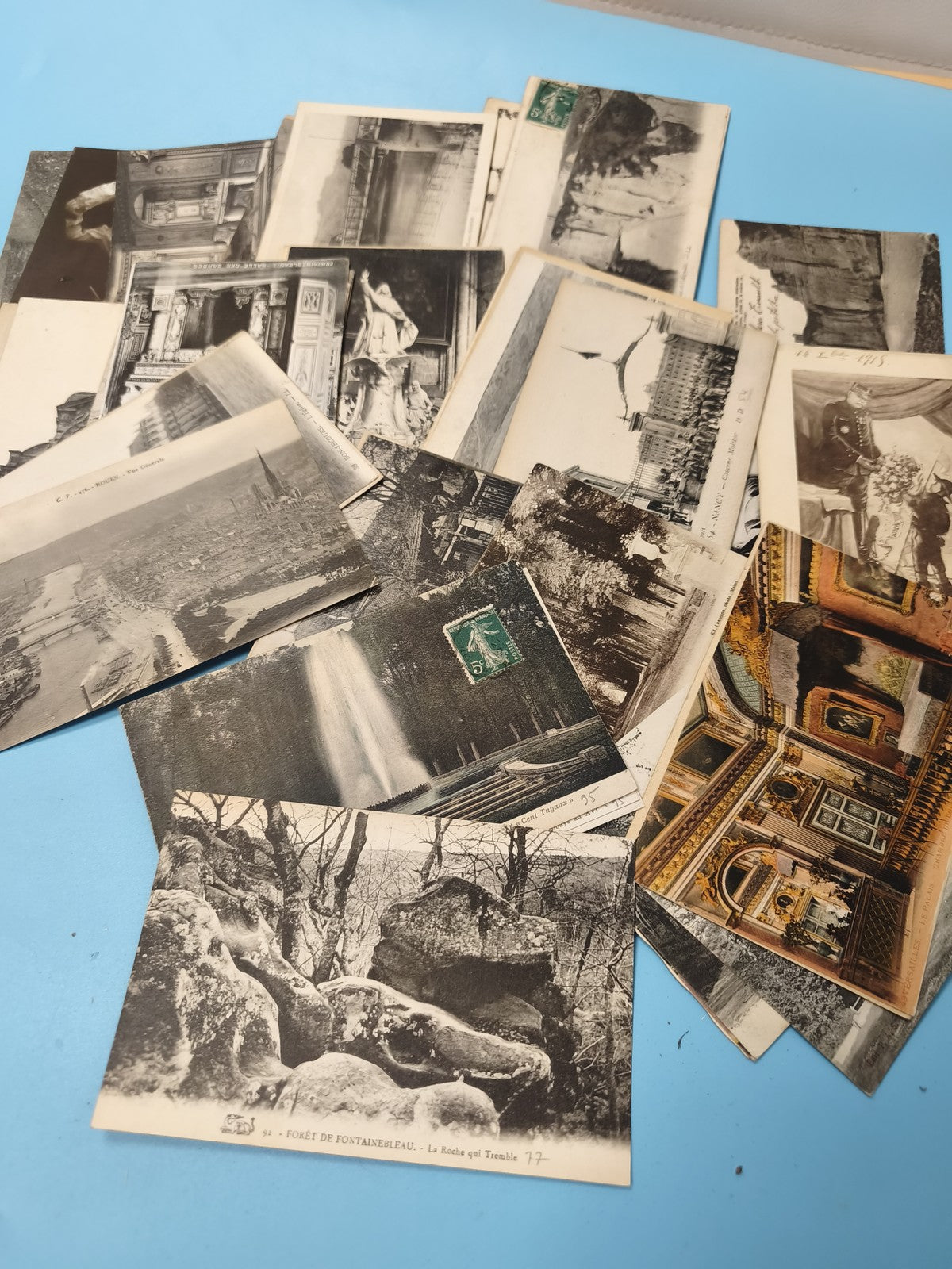 Lot cartes postales anciennes CPA lieux variés noir et blanc, collection (Ref 8)
