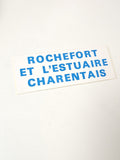 Vintage grand autocollant publicitaire Rochefort ancien, déco rétro collection