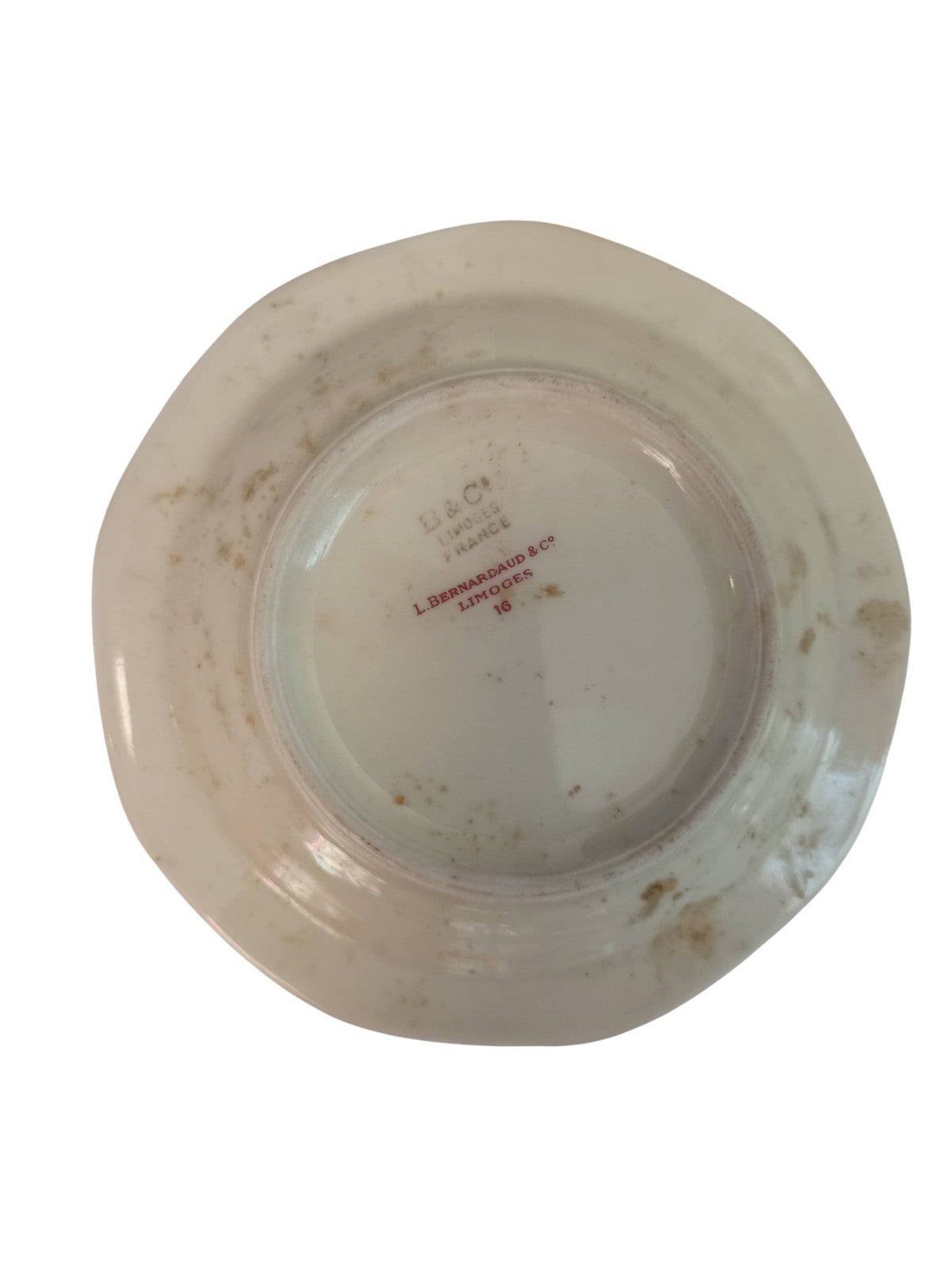 Cendrier vintage Bernardaud Limoges motif cartes dorures rétro poker bridge
