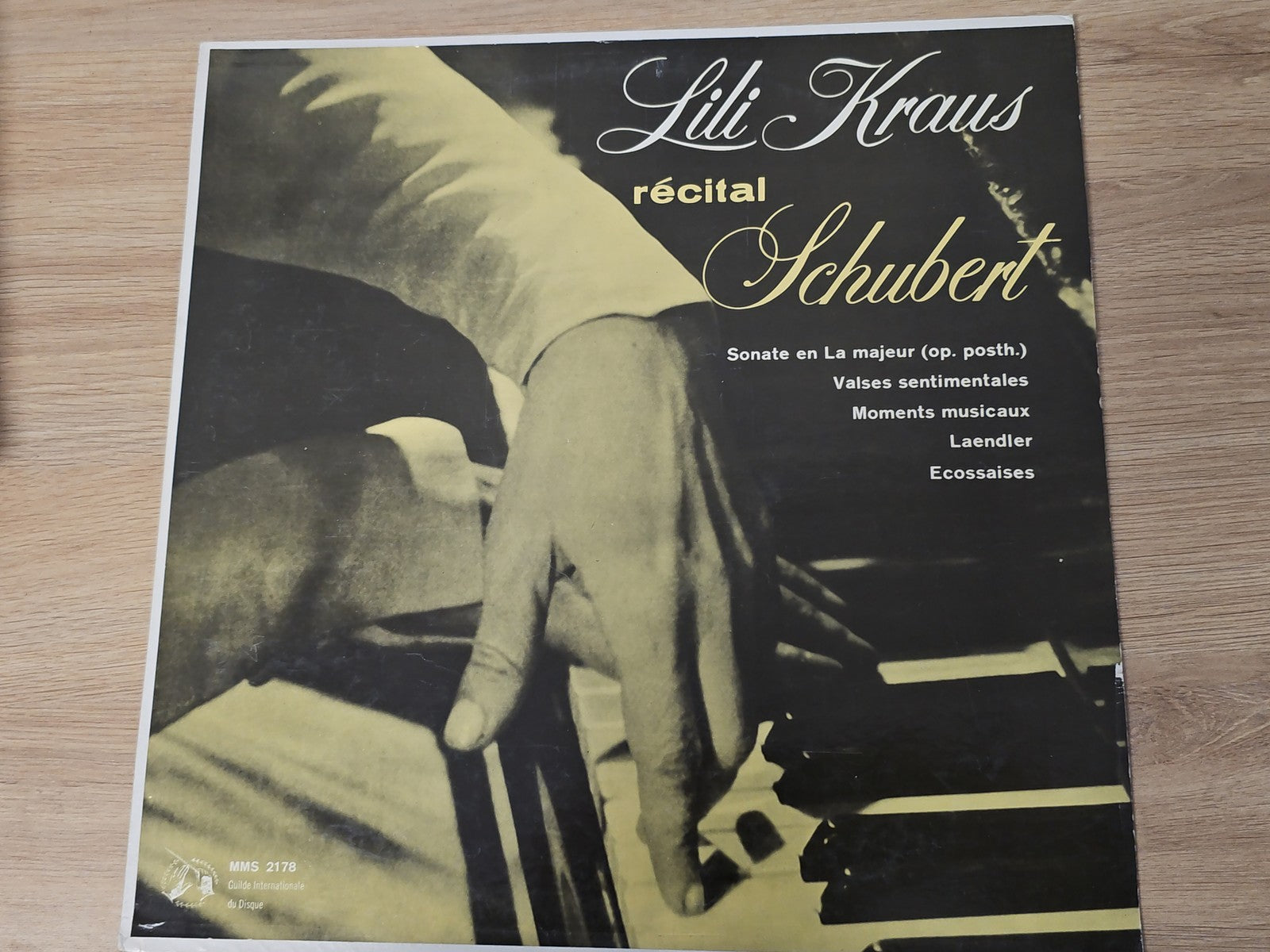 Vinyle 33T ancien Lili Kraus, disque vintage collection musique classique piano