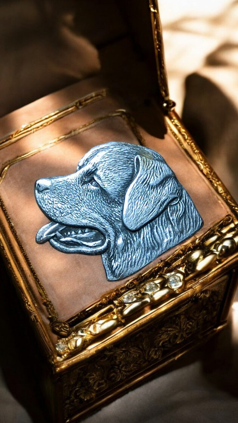 Plaque décorative Labrador métal massif, relief chien, style rétro, déco