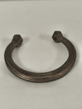 Ancien bracelet africain bronze ouvragé, ethnique, motif géométrique vintage