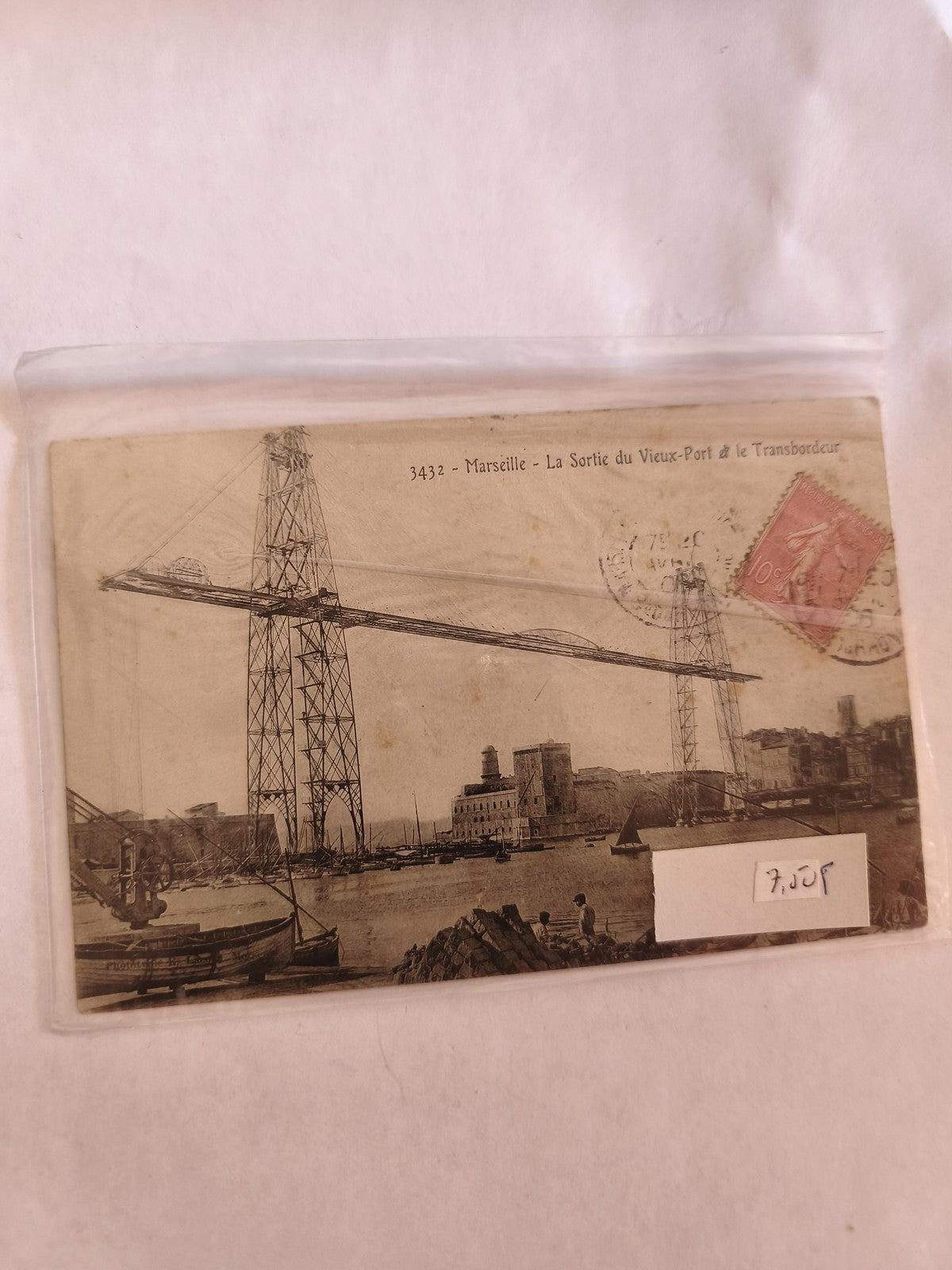 Carte postale vintage Marseille Vieux-Port ancien, collection rétro France