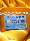 Carte téléphonique France Télécom MINICOM 3612 vintage Télécarte 50 unités Minit