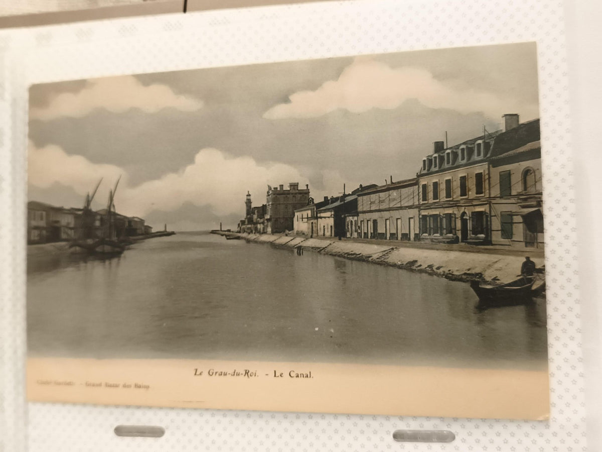 Carte postale ancienne Le Grau-du-Roi Le Canal CPA photo vintage