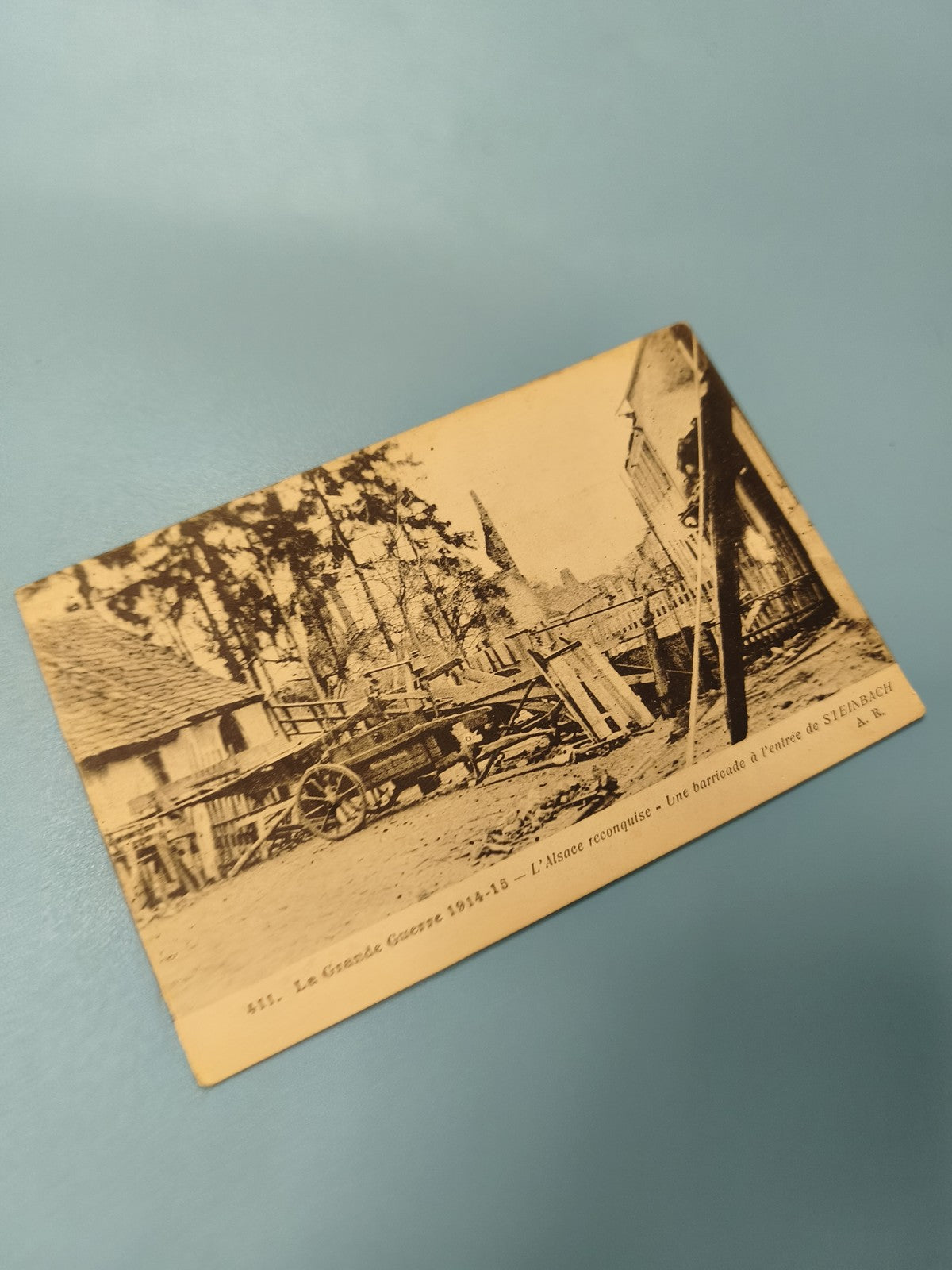 Ancienne carte postale animée Grande Guerre 1914-1918 Steinbach Alsace vintage
