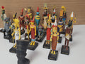Vintage figurines dieux Égypte ancienne + magazines, set collection ancien rare
