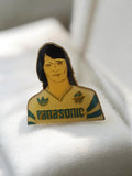 Pin's vintage joueur OM Panasonic Adidas rétro football Olympique Marseille