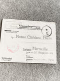 Ancien document Kriegsgefangenenpost prisonnier guerre WWII Marseille