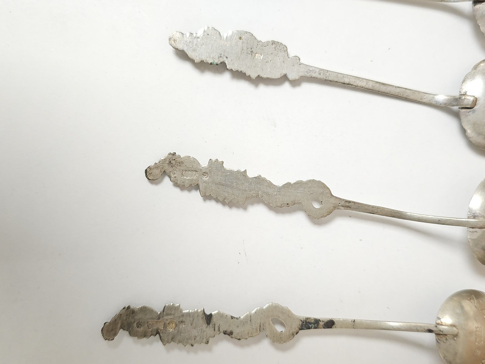 Lot de cuillères chinoises anciennes en argent 122g vintage art de la table rétr