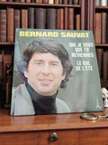 Vinyle 45 tours Bernard Sauvat - Vintage non testé - Rétro musique française