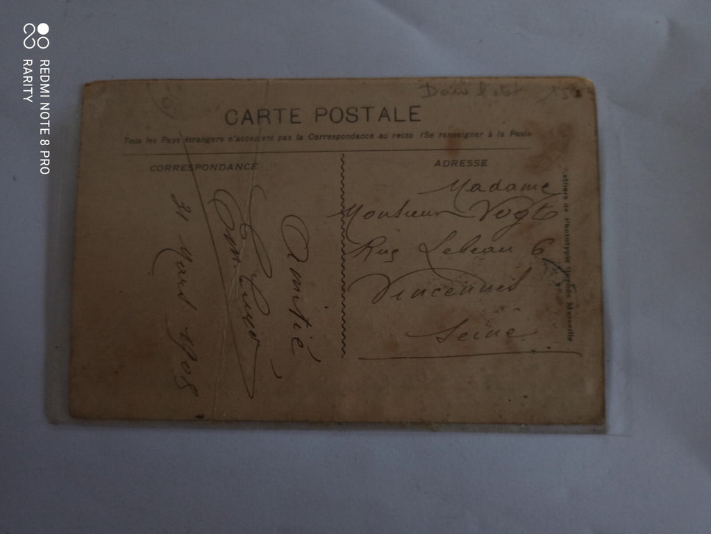 Carte postale ancienne Sainte-Baume excursion chevaux paysage rare