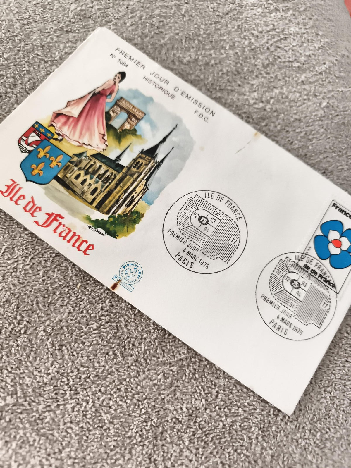 Lettre FDC Premier Jour 1978 Ile de France historique philatélie ancien